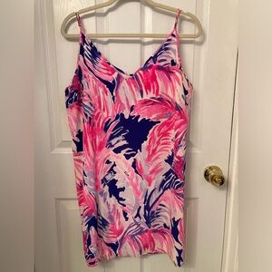 Lilly Pulitzer Lela Slip Dress Tru Blue Paradise Point ~ Sz XL